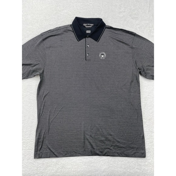 VINTAGE Tiger Woods Polo Shirt Mens XXL Geometric PGA Oak Hill Rochester NY Mens - Picture 1 of 8